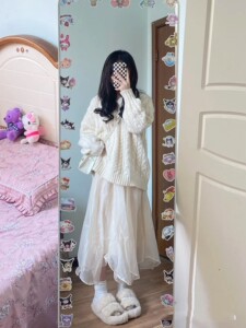 秋冬女装洋气显瘦减龄套装女设计感穿搭气质时尚毛衣裙子两件套潮