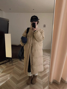实拍实价 复古休闲百搭中长款棉衣棉服外套