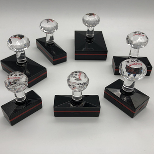 Hengym恒印美长方印章材料批发 配4mm光敏垫 水晶柄封边型耗材