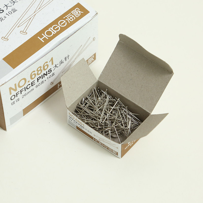 海歌3#镀镍大头针 固定针小号定位针26mm