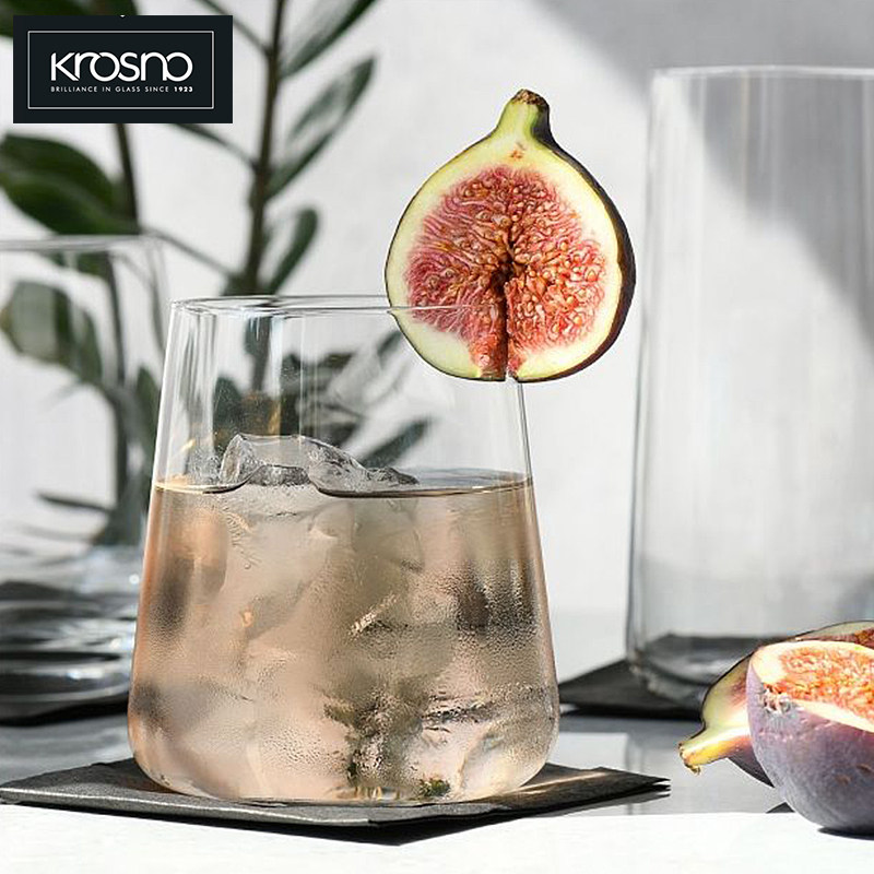波兰进口水晶玻璃杯 薄底威士忌杯啤酒杯 创意鸡尾酒杯果汁杯水杯