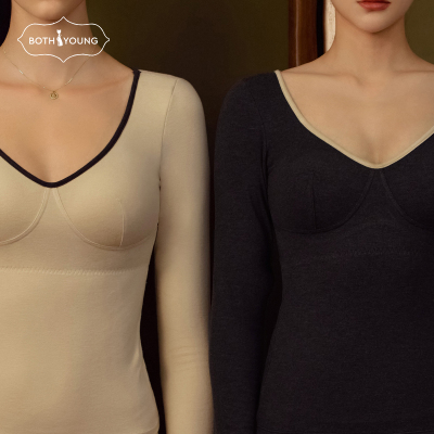 宝诗嫣带胸垫修身保暖衣肌底上衣