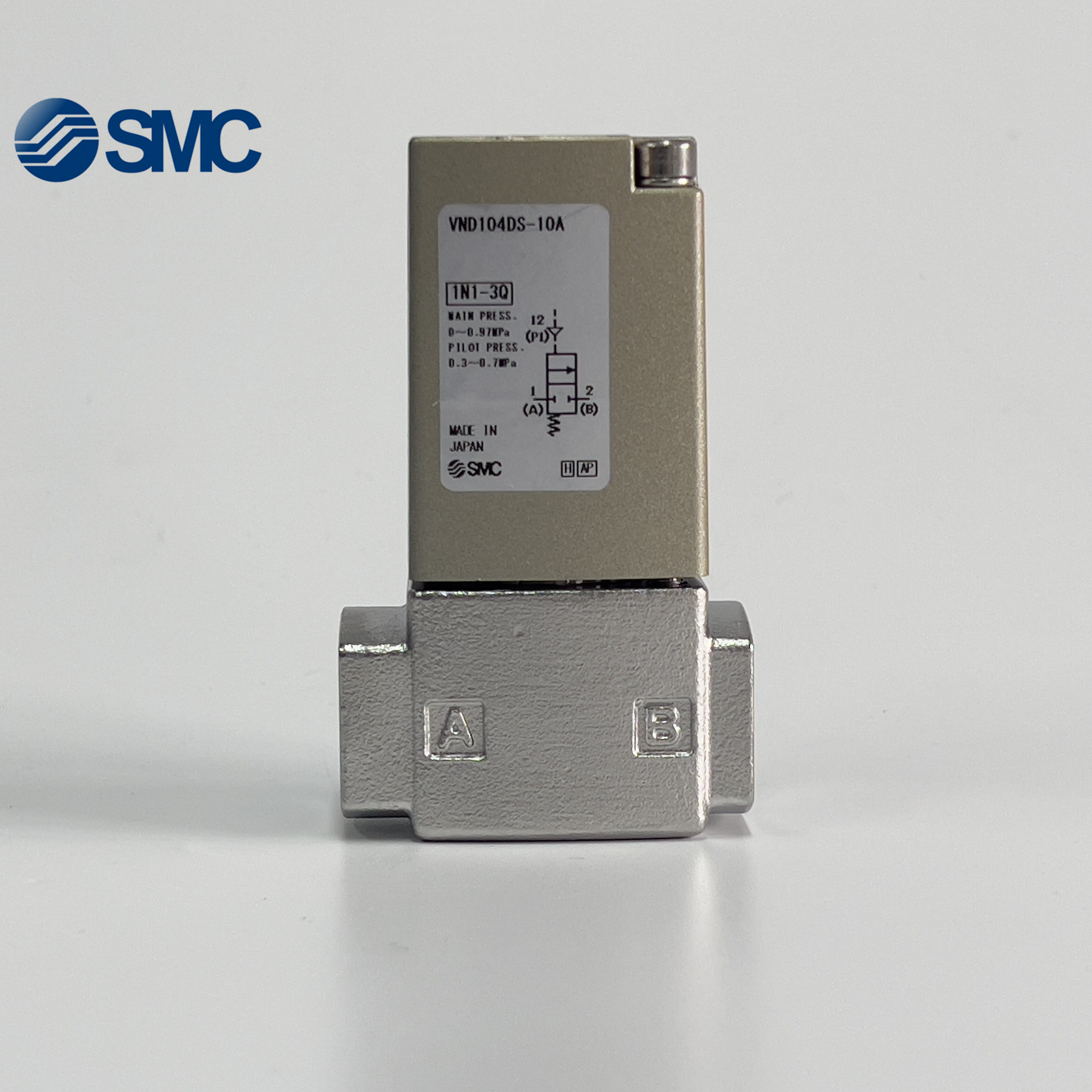 SMC电磁VND104DS-10A/08 全新原装气控蒸汽两通阀气控阀