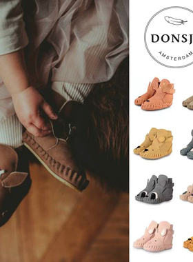 荷兰DONSJE现货正品小动物纯手工真皮加绒短靴软底宝宝秋冬学步鞋