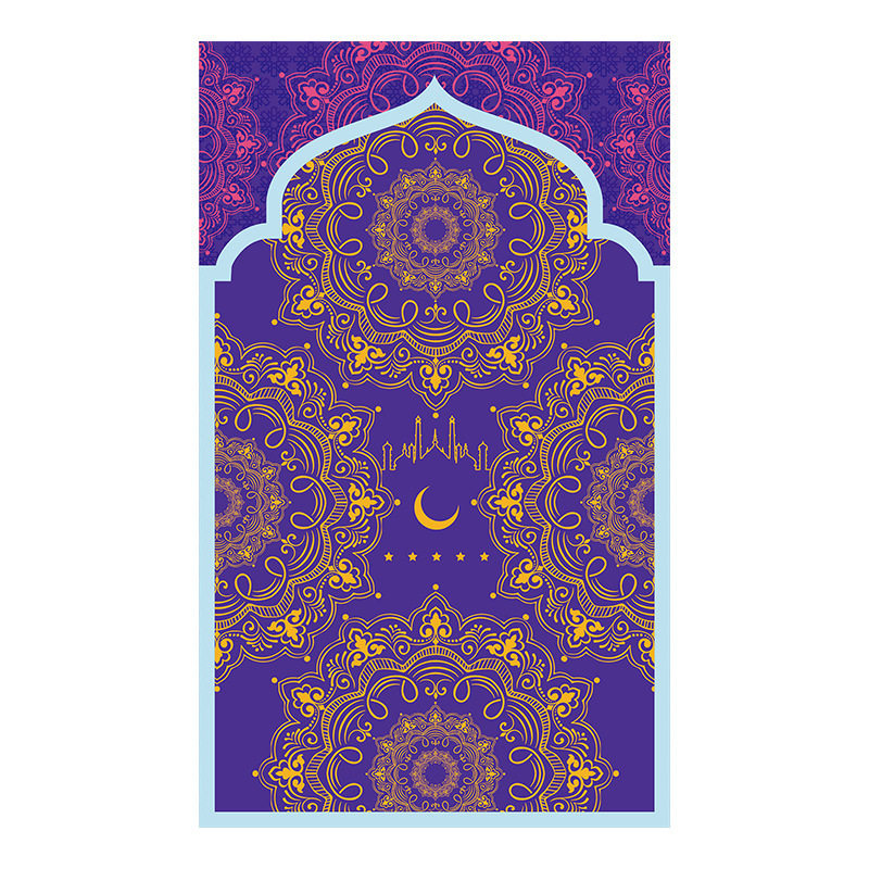 阿拉伯回族法兰绒地毯礼拜毯方形家用卧室隔凉祈祷毯prayer mat