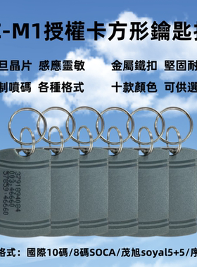 IC长条灰扣门禁卡复旦M113.56mhz唯读烧录添加卡可镭雕喷SOYAL码