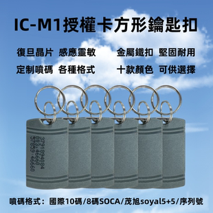 IC长条灰扣门禁卡复旦M113.56mhz唯读烧录添加卡可镭雕喷SOYAL码