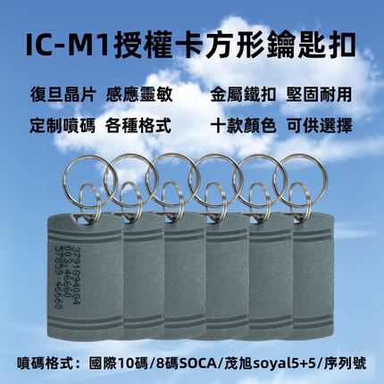 IC方形灰扣soyal mifare门禁卡复旦M1-13.56唯读烧录卡可镭雕喷码