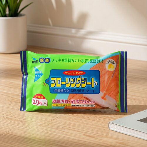日本免洗加厚抗菌湿厕纸拖把布