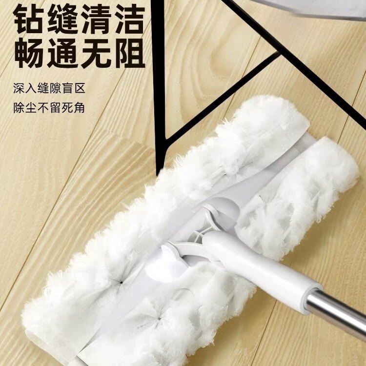 木头熊加绒静电除尘纸巾加厚除尘干巾一次性免手洗懒人拖布地板墩