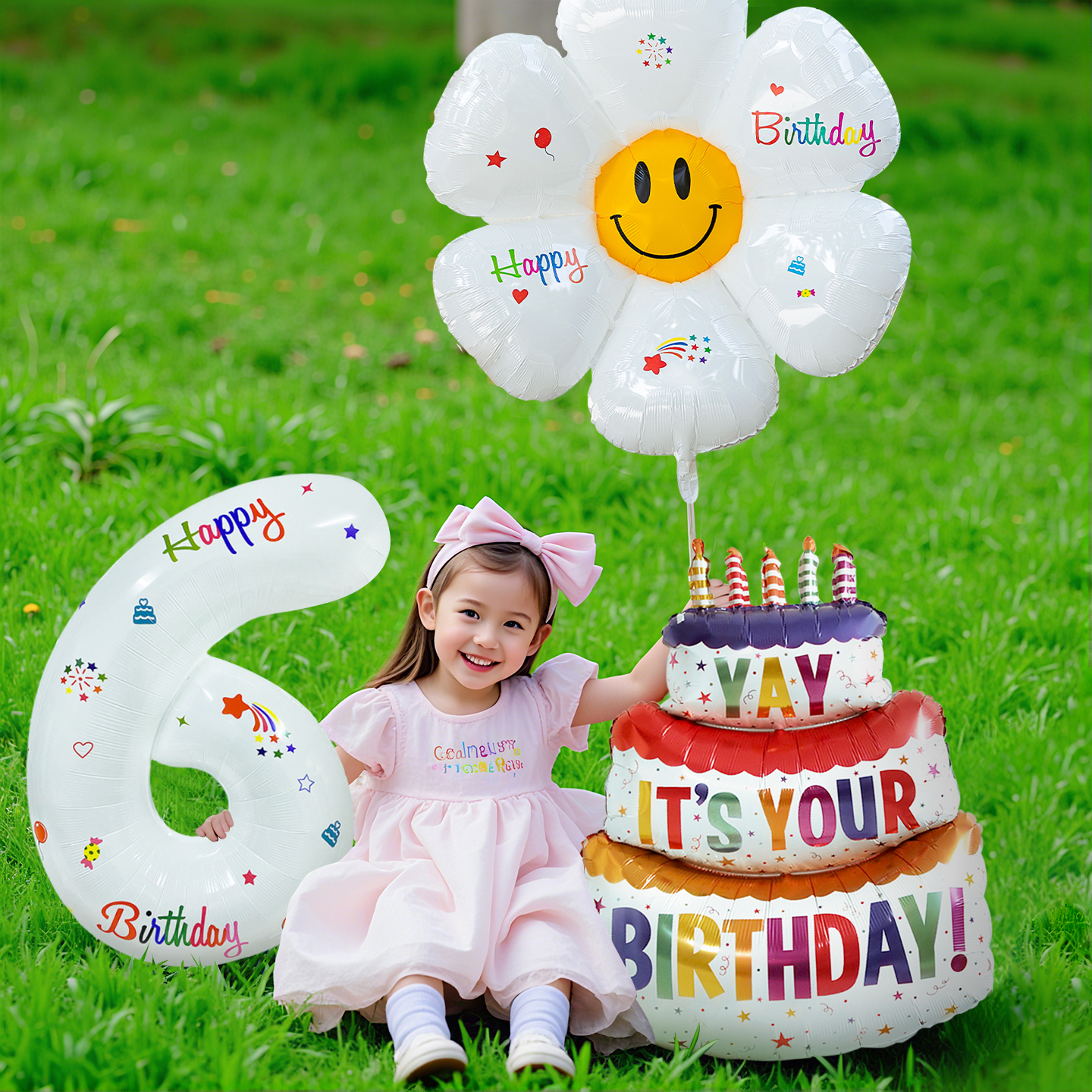 女宝宝数字气球男孩生日布置装饰