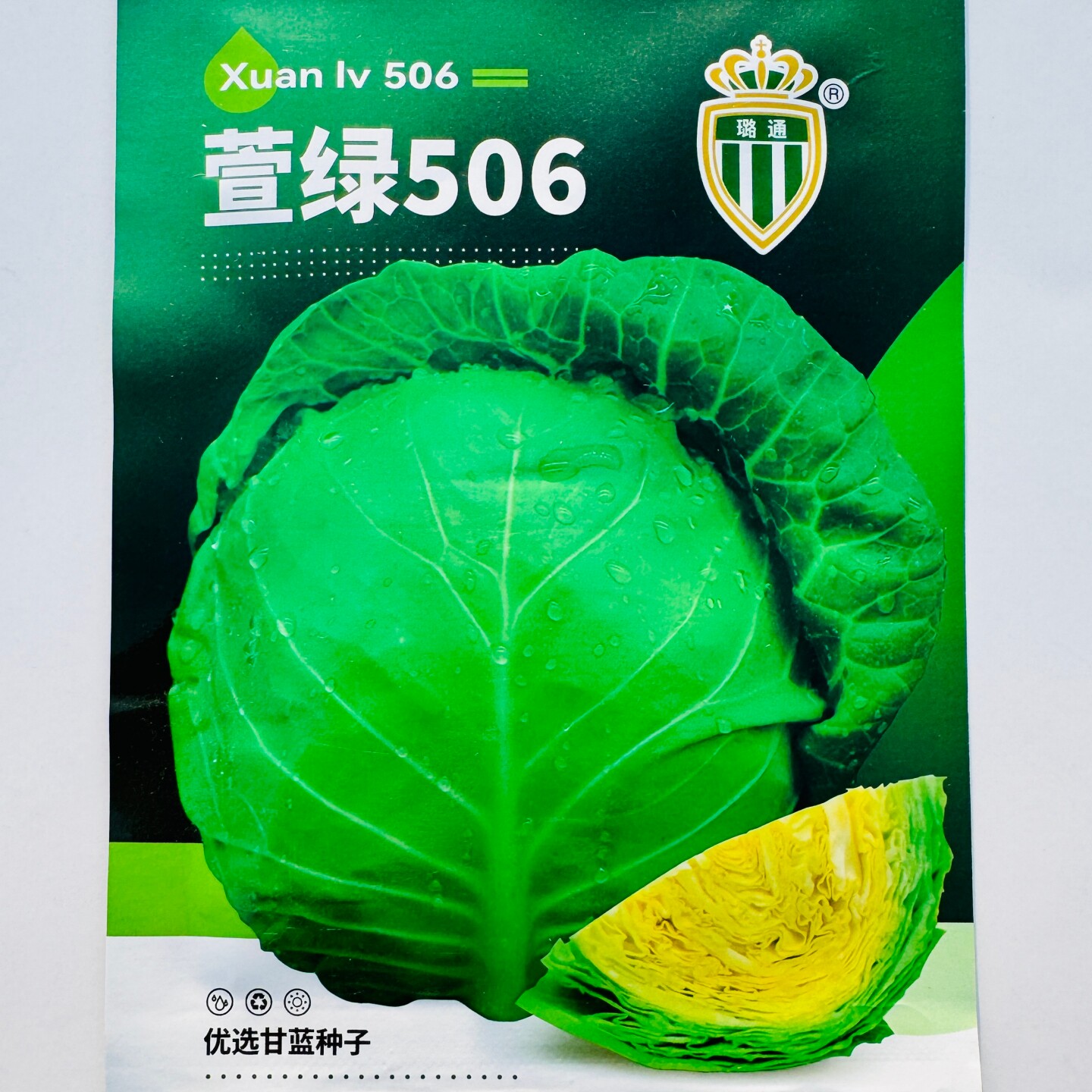 璐通萱绿506圆甘蓝种子高产包菜卷心菜种籽农家春秋季播蔬菜种孑
