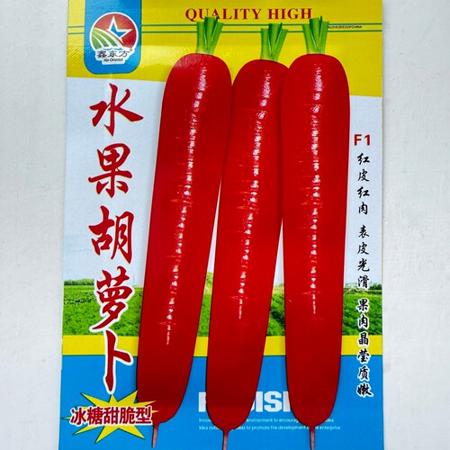 糖心水果胡萝卜种子四季波玫瑰红红萝卜种籽甜脆冰糖红胡萝卜种子