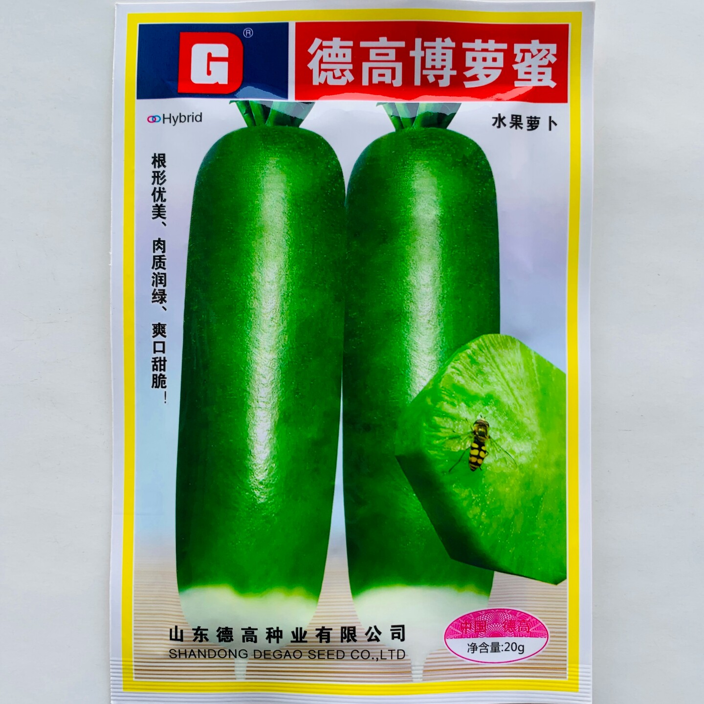 德高博罗蜜水果萝卜种子青皮青肉一代杂交鲜食脆甜萝卜籽秋季播种