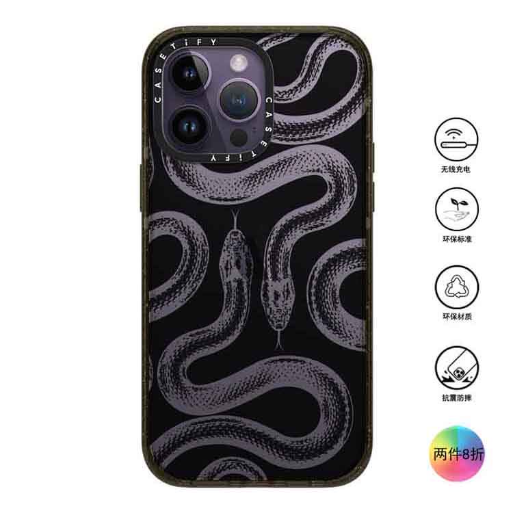 香港代购Casetify 黑蛇 适用iPhone16/15/14/13/12/Pro/Max手机壳