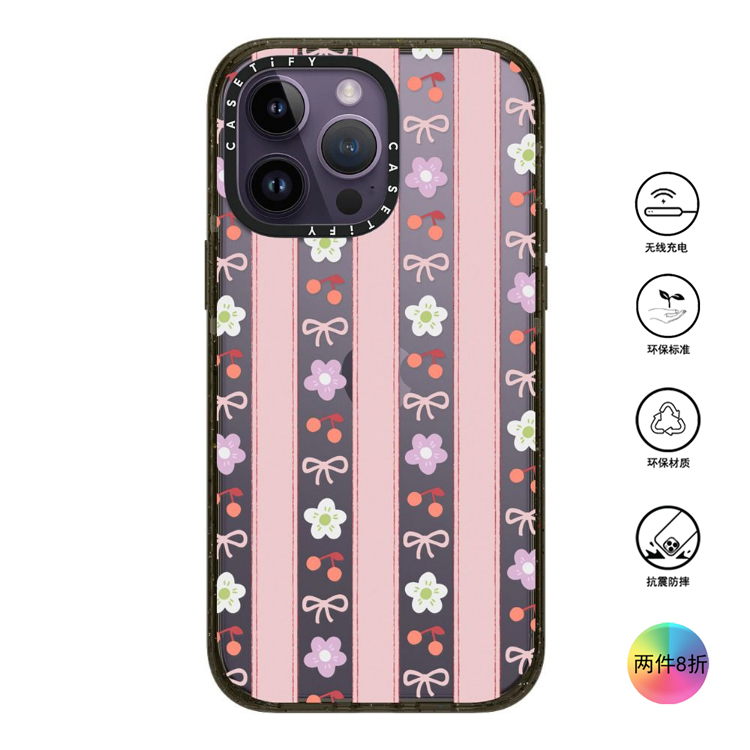 香港代购Casetify 小花蝴蝶结 适用iPhone16/15/14/13/12/Pro/Max手机壳