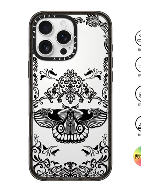 香港代购Casetify 黑色飞蛾 适用苹果手机iPhone17/16/15/14/13/12/Pro/Max手机壳