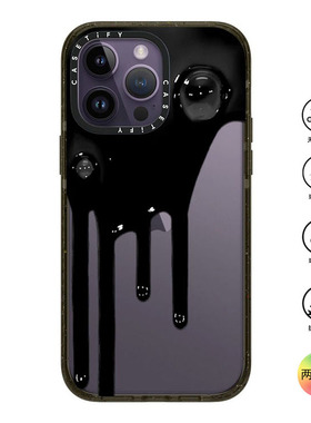 香港代购Casetify BLACK黑色水滴适用iPhone14/13/12ProMax手机壳