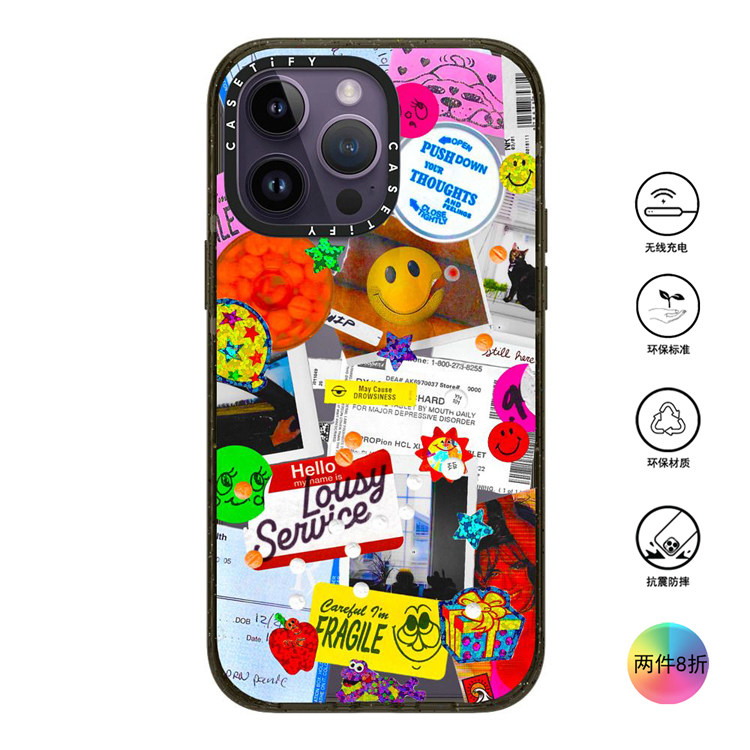 香港代购Casetify 阳光笑脸适用iPhone16/15/14/13/12/Pro/Max手机壳