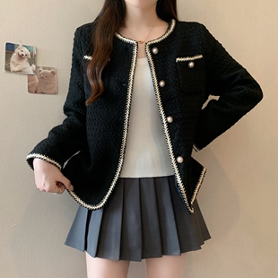 糖果儿秋冬装新款大码女装胖MM小香风高级感小个子法式名媛外套