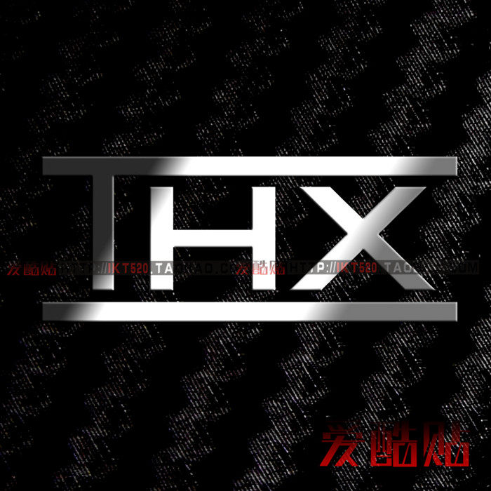 高清立体声hifi发烧logo thx标志 金属贴 家庭影院 音响diy贴纸