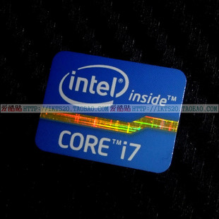 全新原装 I7标志贴 I7笔记本贴纸INERT性能电脑标签 酷睿二代CORE