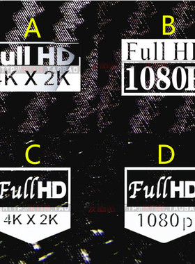 2K4k视屏认证标志贴电视高清发烧 FULLHD蓝光1080P显示器金属标贴