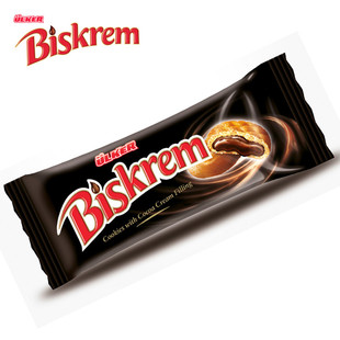 土耳其进口优客牌Biskrem可可奶油夹心饼干100g袋装ULKER休闲零食