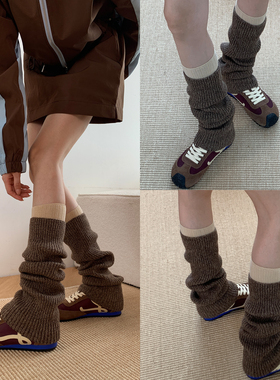 ”把云朵穿在脚上“2025秋冬治愈系咖色Yiss氛围感羊毛袜套DF