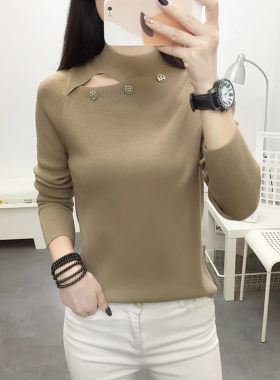 半高领毛衣女冬小性感打底上衣