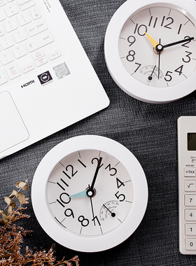现代温湿度计浴室钟防水静音家用厨房钟表仿生吸盘创意迷你小挂钟