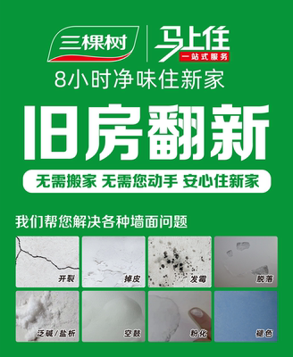 广州刷墙刷新服务刷漆旧房墙面翻新乳胶漆三棵树马上住师傅上门