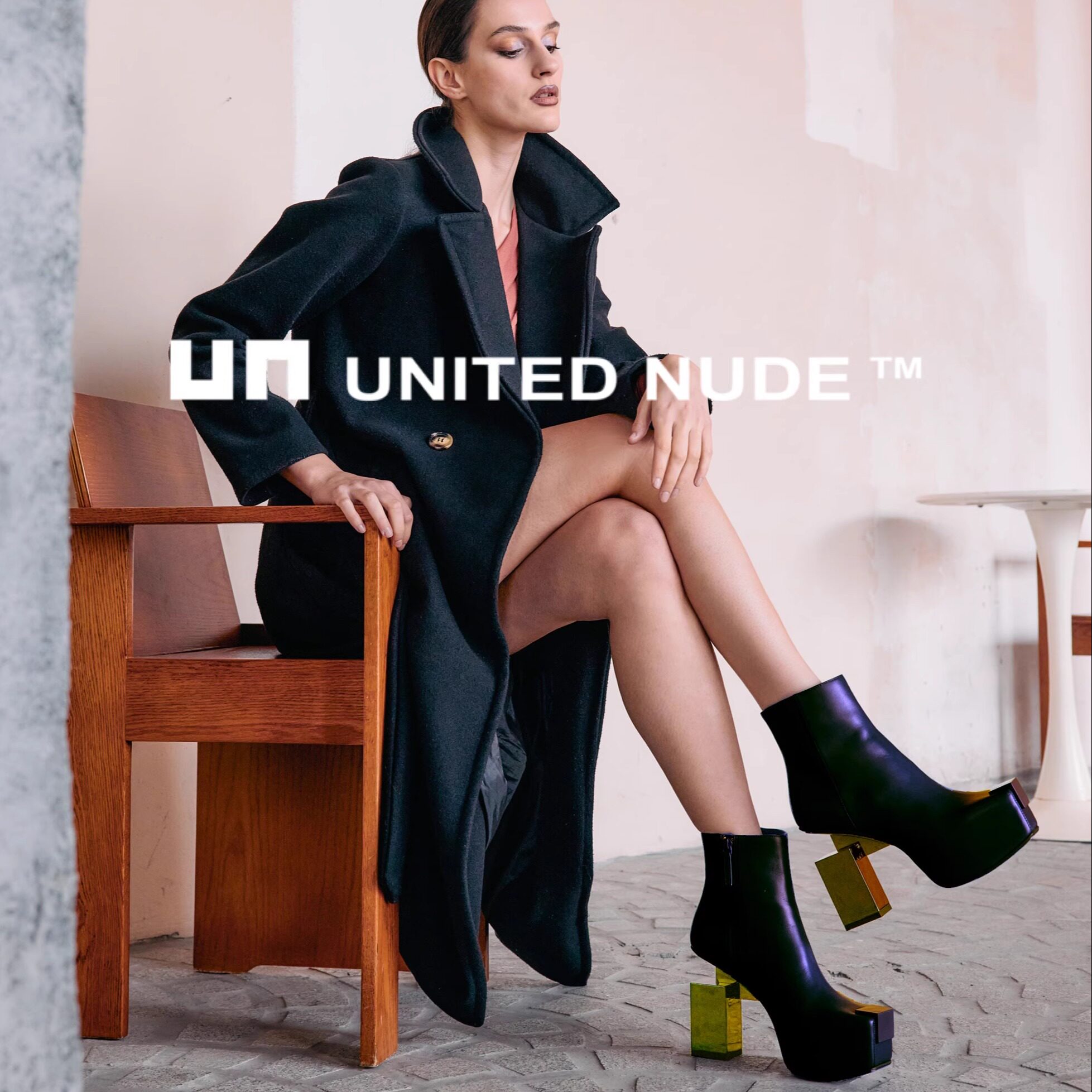 UNunitednude2025春夏新品Cubist Bootie异形跟高防水台厚底女靴