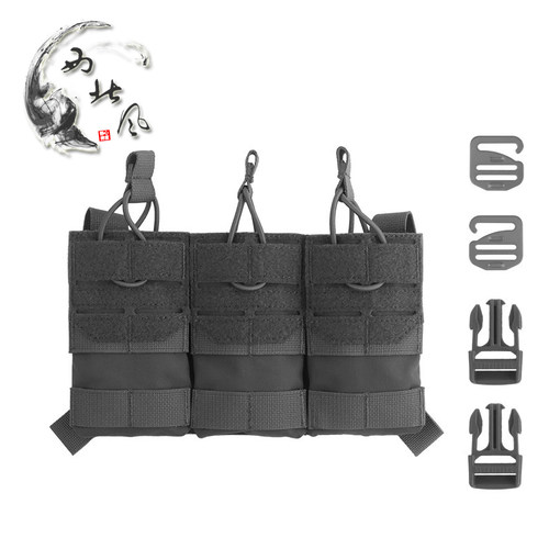 西北风 MOLLE战术背心附件包弹夹快把套 5.56K款三联包G扣2.5插扣