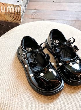 书萌女童黑色皮鞋2026春秋新款小女孩玛丽珍公主鞋儿童演出鞋软底