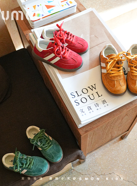 女童运动鞋2026春秋新款红色板鞋中大童德训鞋防滑耐磨儿童小孩鞋