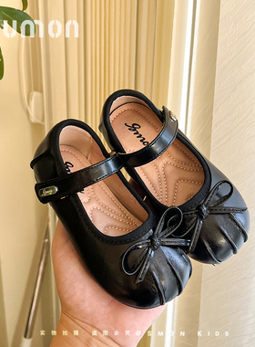 儿童皮鞋女童公主鞋小女孩黑色演出鞋春秋季软底宝宝鞋子防滑单鞋