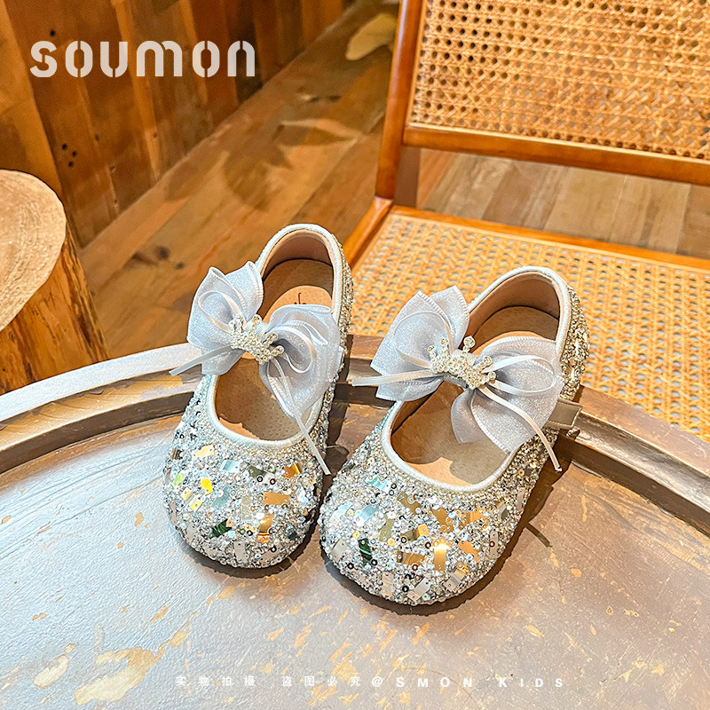 书萌女童公主鞋2026春季新款小女孩演出鞋舞蹈鞋儿童皮鞋宝宝鞋子