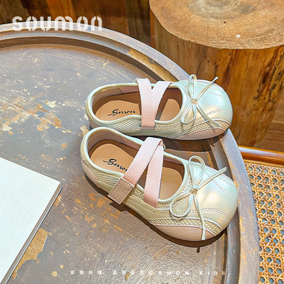 书萌女童公主皮鞋春夏款透气
