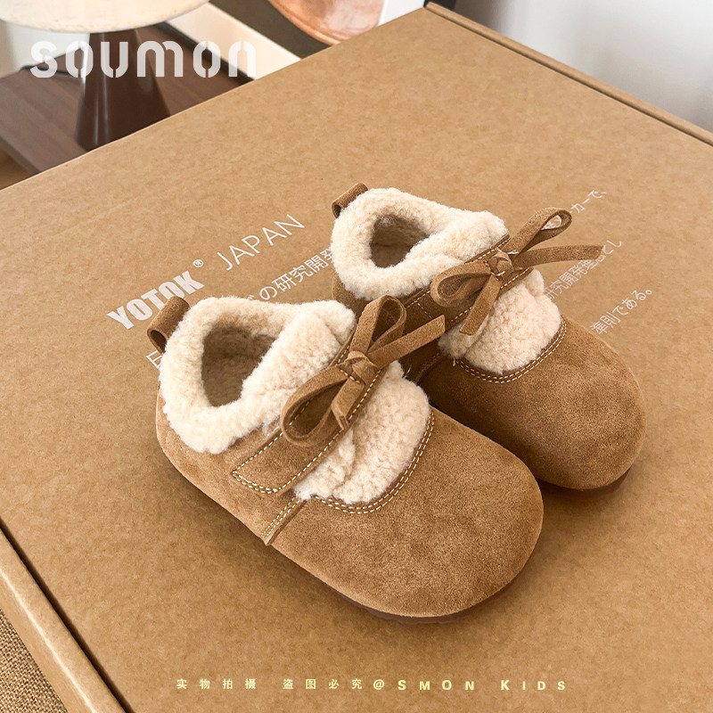 儿童雪地靴女童棉鞋冬季加绒保暖靴子中筒靴女小童休闲毛毛鞋豆豆,童鞋/婴儿鞋/亲子鞋,棉鞋,淘宝优惠券,粉丝福利购,淘宝优惠卷