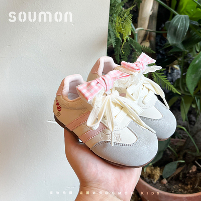 书萌女童运动鞋2026春季新款儿童休闲鞋宝宝鞋子软底德训鞋小白鞋