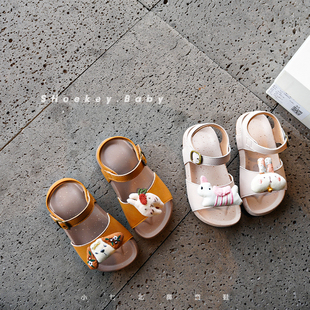 儿童凉鞋卡通可爱女童夏款凉鞋中大童露趾沙滩鞋甜美女孩公主鞋