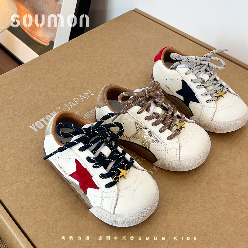 儿童运动鞋男小童防滑板鞋脏脏鞋2026春季小白鞋女款休闲阿甘鞋潮