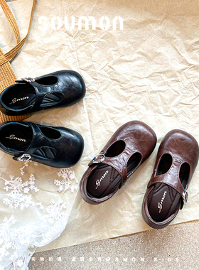 女童公主鞋2026春秋新款学生小皮鞋英伦风黑色软底防滑小女孩单鞋