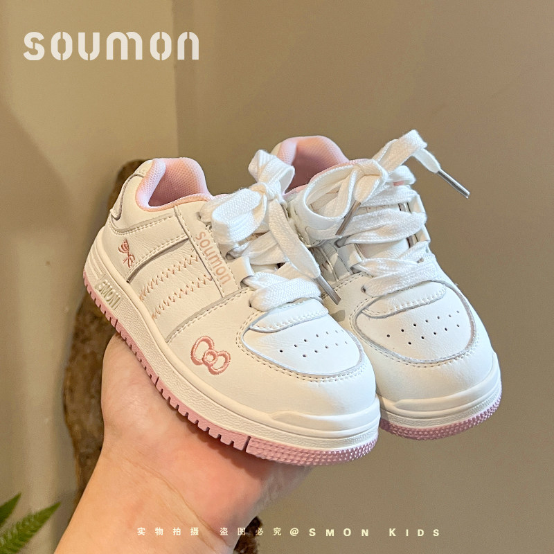 女童鞋子甜美女孩公主鞋儿童运动鞋2026春季新款小白鞋女款休闲鞋