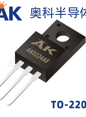场效应MOS管AK0224AF参数24A200V封装TO-220F奥科半导体品牌