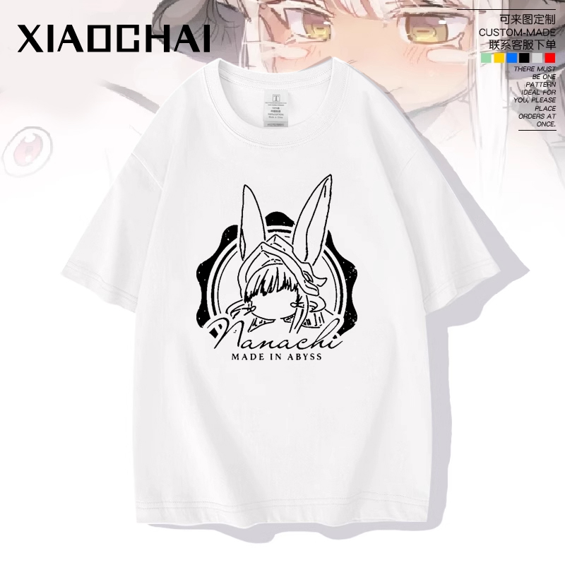 来自深渊阿比斯娜娜奇短袖t恤衫男女夏宽松二次元纯棉半袖上衣服
