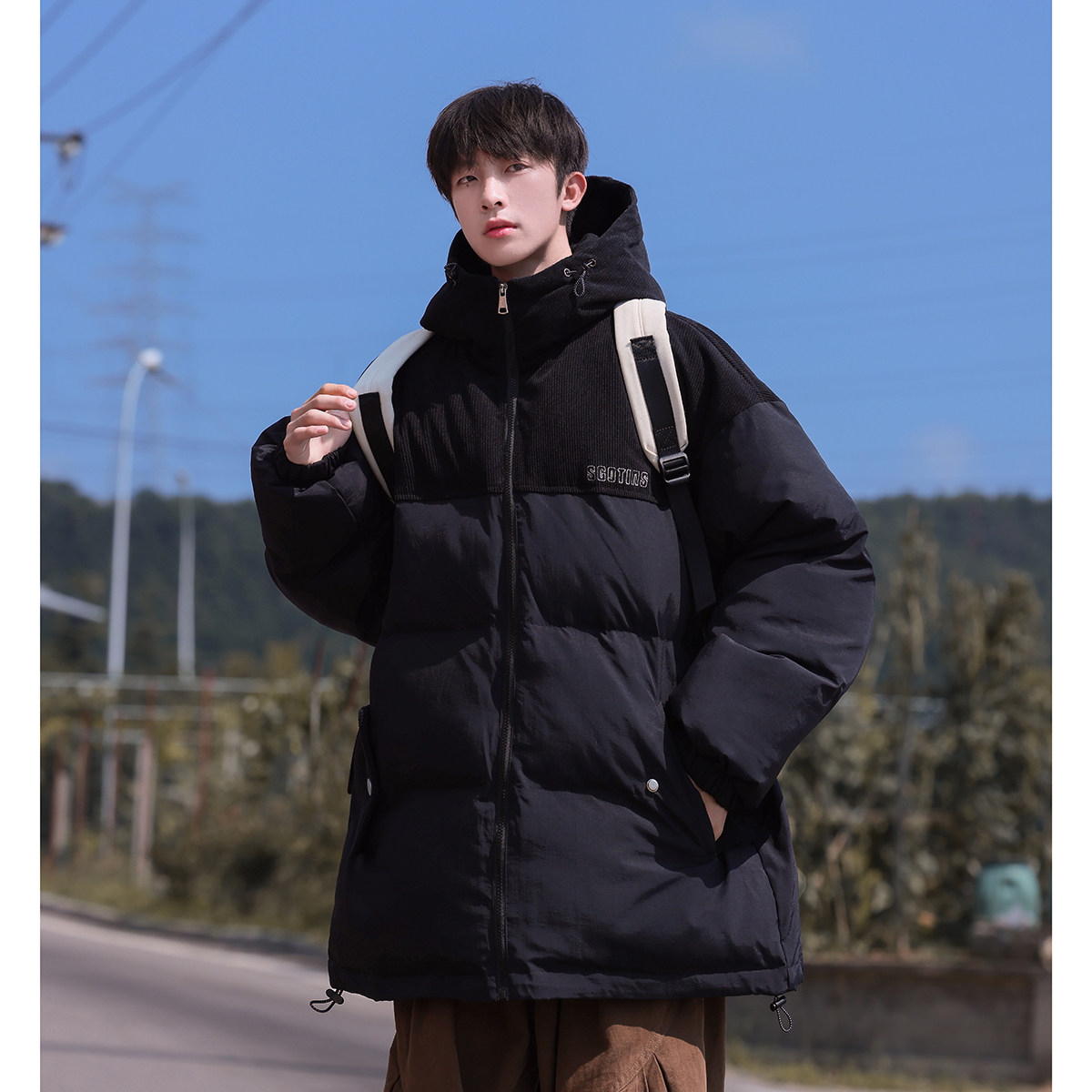 高品质！！2025冬装新加厚保暖连帽棉衣外套男M706/P138178,男装棉衣,电商A146