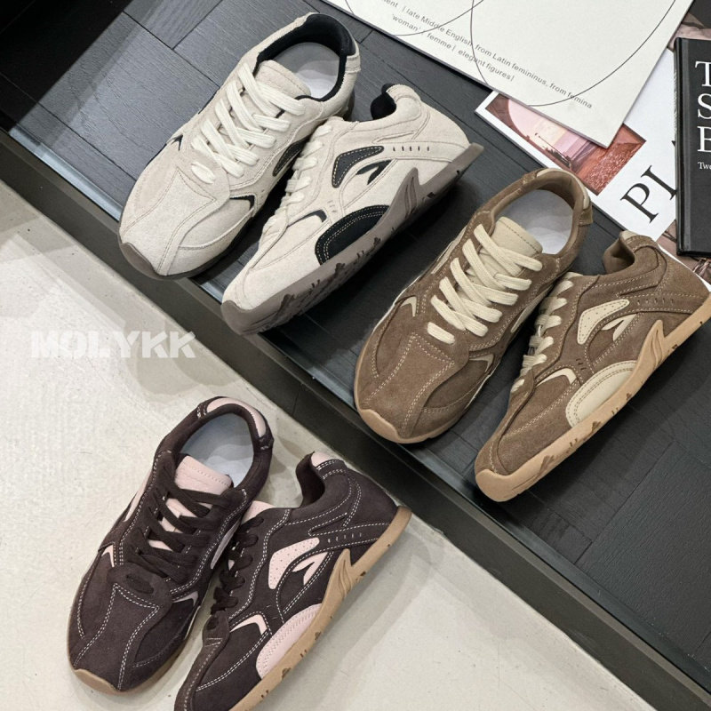 美式复古拼色德训鞋女潮2025早秋新款小众解构软底真皮休闲鞋,女鞋,浅口单鞋,淘宝优惠券,粉丝福利购,淘宝优惠卷