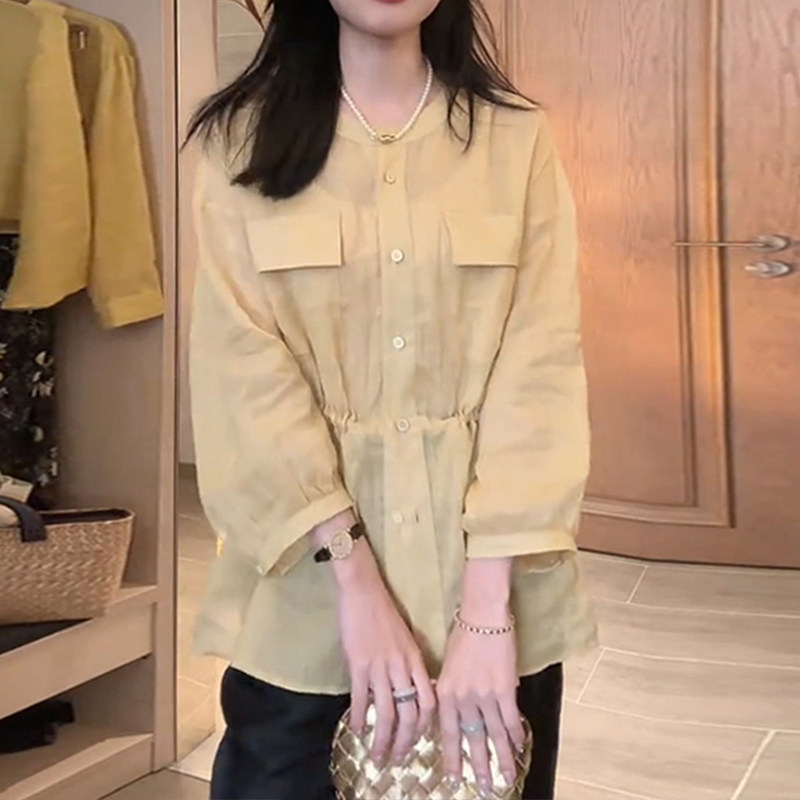 洋气休闲风收腰显瘦女士衬衫